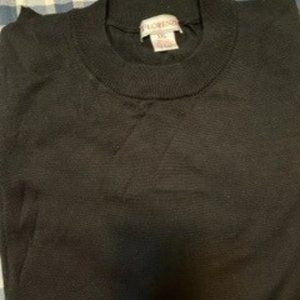 XXL Black short-sleeve silk & cotton sweater